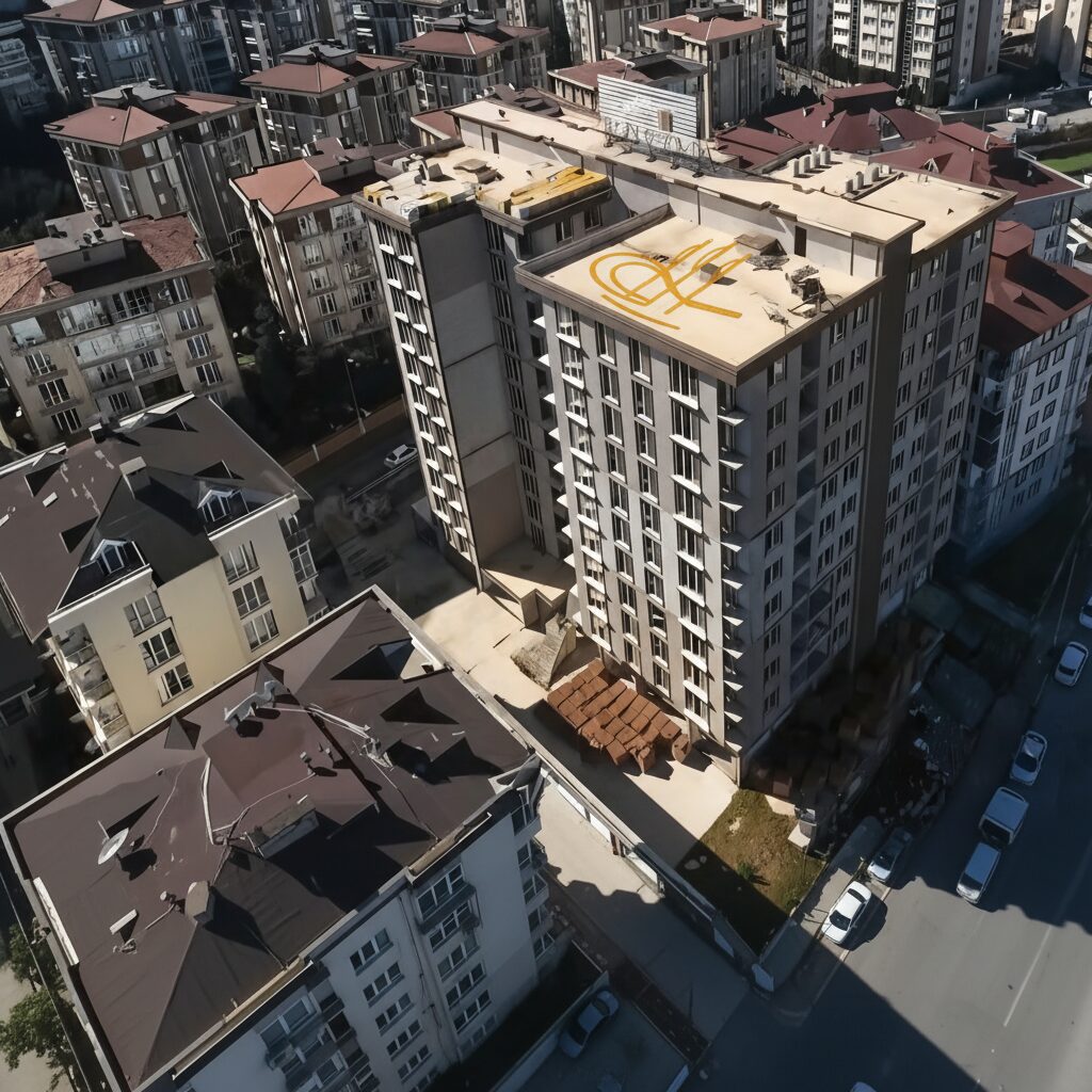 Hill Panorama — inşaat sahasının drone çekimi
